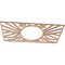 Ekena Millwork Hoover Wood Fretwork Pierced Ceiling Medallion, Cherry, 36"W x 18"H x 13 3/8"ID x 1/4"T CMWP36X18X0250HOCH - alternate 2